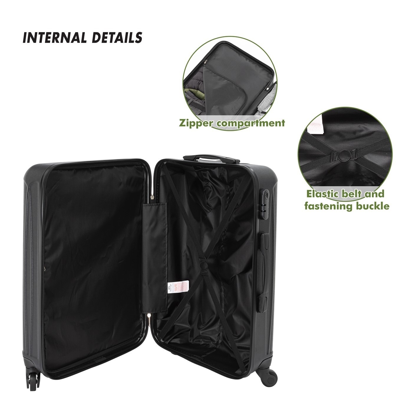 Slazenger | 3 Piece Suitcase Set | Unisex | Black | Ace